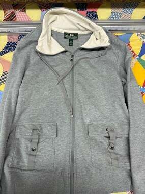 Lauren Ralph Lauren Women's Heather Gray Full Zip Jacket